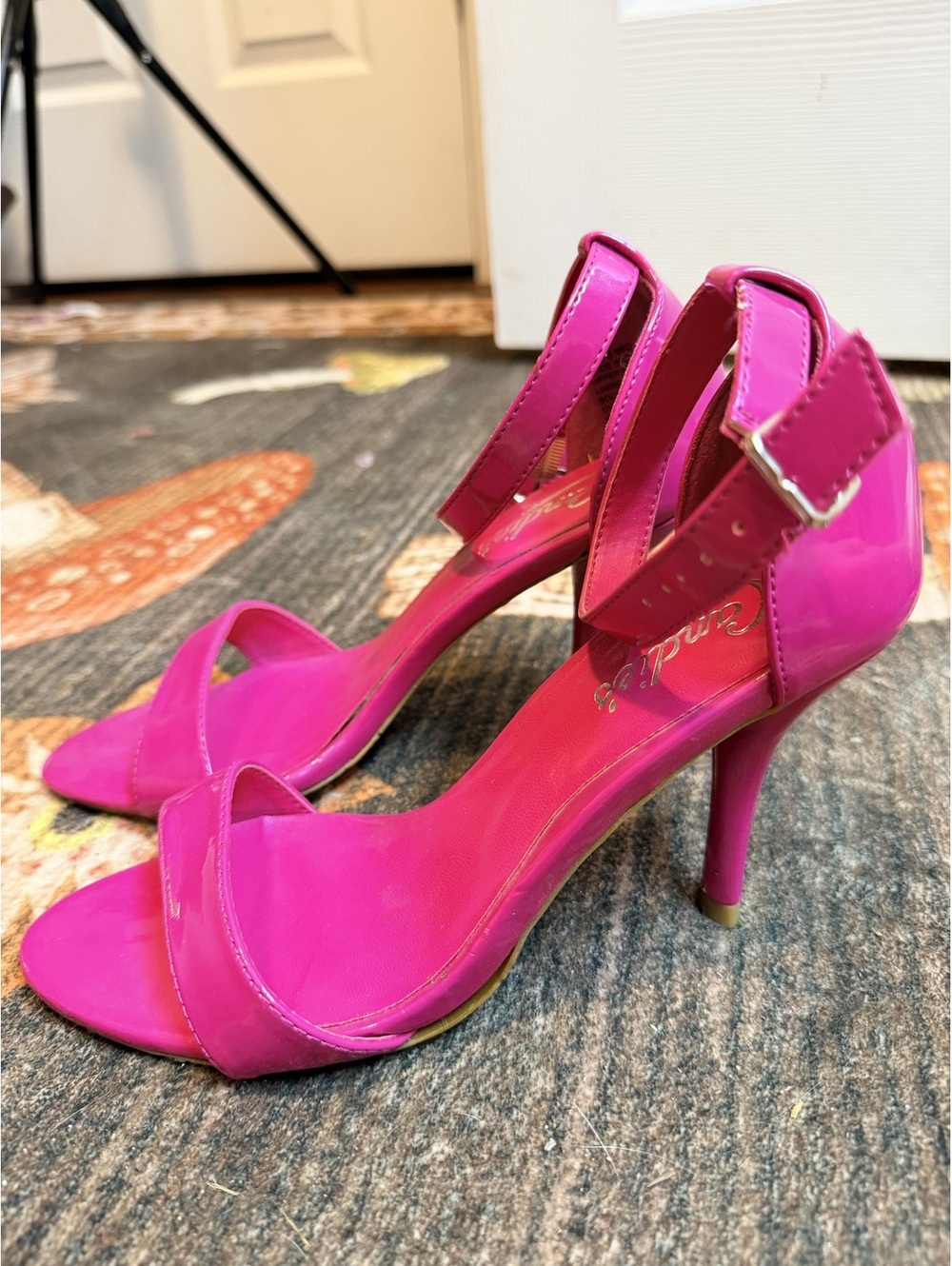Candies Y2K Fuchsia Patent Pumps Womens 6 Hot Pink Heels